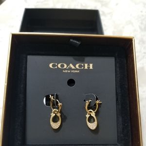 Coach Signature Huggie Earrings F29820